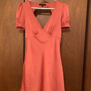 Women’s Silk Mini Dress with Back Cut Out